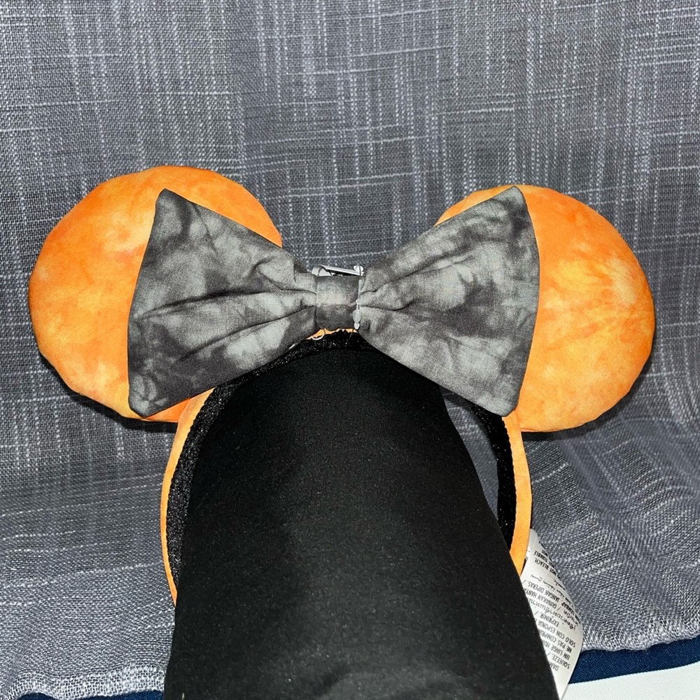 Orange Tie Dye Minnie Mouse Ears